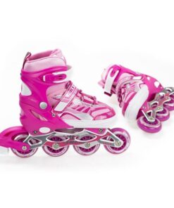 Αυξομειούμενα Πατίνια Roller NJ 1828 A INLINE SKATES NILS EXTREME ΡΟΖ-SMALL (31-34)