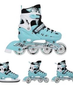 Αυξομειούμενα Πατίνια Roller NH 10905 ΣΕΤ 4 ΣΕ 1 INLINE SKATES NILS EXTREME ΓΑΛΑΖΙΟ-MEDIUM (35-38)