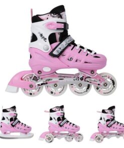 Αυξομειούμενα Πατίνια Roller NH 10905 ΣΕΤ 4 ΣΕ 1 INLINE SKATES NILS EXTREME ΡΟΖ - MEDIUM (35-38)
