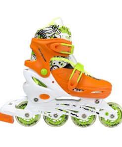 Αυξομειούμενα Πατίνια Roller NH 18330 ΣΕΤ 4 ΣΕ 1 INLINE SKATES NILS EXTREME Πορτοκαλί -SMALL (31-34)