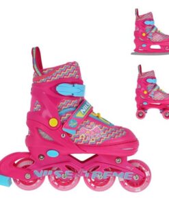 Αυξομειούμενα Πατίνια Roller NF 4413 ΣΕΤ 3 ΣΕ 1 INLINE SKATES NILS EXTREME ΡΟΖ - LARGE(38-41)