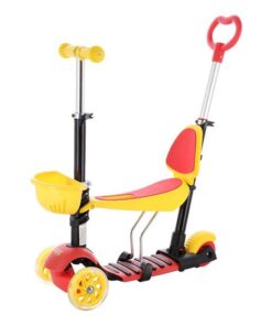 Σκούτερ Παιδικό HLB07 4 in 1 Μαύρο/Κίτρινο/Κόκκινο ME LED ΦΩΤΑΚΙΑ NILS EXTREME