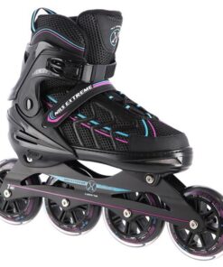 Αυξομειούμενα Πατίνια Roller NA 1128 Μαύρο/Μωβ IN-LINE SKATES NILS EXTREME Extra Large(43-45)