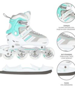 Αυξομειούμενα Roller NH18191 2 ΣΕ 1 Άσπρο/Μπλε Large(39-43) IN-LINE SKATES/HOCKEY ICE SKATES