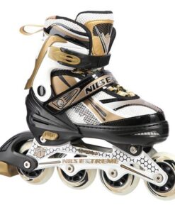 Αυξομειούμενα Πατίνια Roller NA 1123 Μαύρο/Χρυσό IN-LINE SKATES NILS EXTREME Large(39-42)