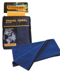 Microfiber Travel Towel TRAVELSAFE 120x60 cm, Πετσέτα Ταξιδίου με Μικροΐνες, TRA-027 /Blue