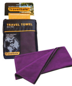 Microfiber Travel Towel TRAVELSAFE 80x40 cm, Πετσέτα Ταξιδίου με Μικροΐνες, TRA-106 /Purple