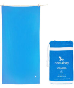 Microfiber Towel DOCK & BAY 100x50 cm, Πετσέτα Θαλάσσης με Μικροΐνες, DOC-012 /Blue