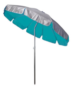 SALTY TRIBE Carib Beach Umbrella 200/10, Ομπρέλα Παραλίας με Ασημί Επίστρωση & Αεραγωγό, Διάμετρος 200 cm, 10 Ακτίνες, Κωδ. TRI-025