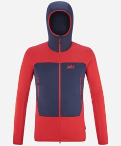Ζακέτα ανδρική fleece Millet FUSION GRID HOODIE M /Red